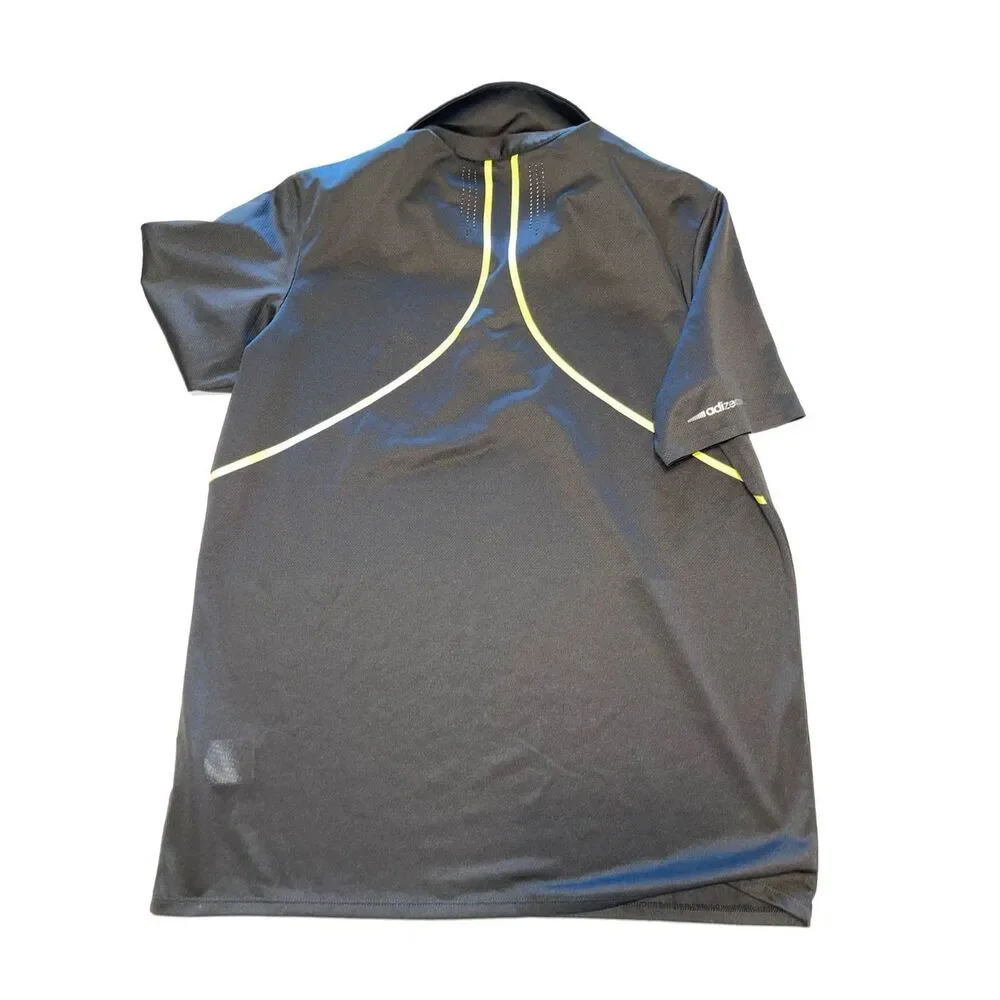 Adidas Golf Mickey Mouse Adizero Golfing Polo Shirt Men's M Black and Yellow E